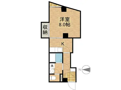 タカマサビル(1K/4階)の間取り写真