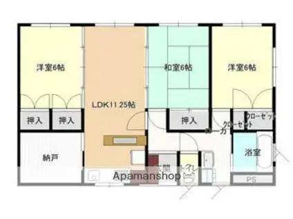 プレシャスライフ(3LDK/1階)の間取り写真