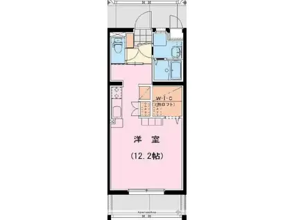 アンシャンテM(ワンルーム/4階)の間取り写真