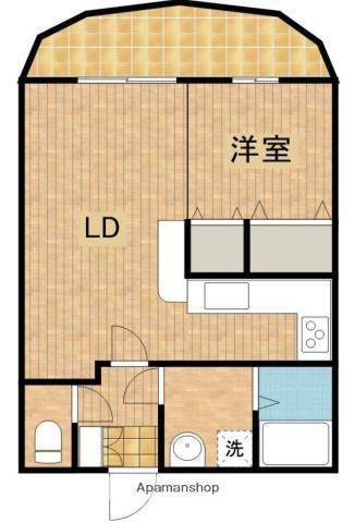メダリストⅤ(1LDK/4階)の間取り写真