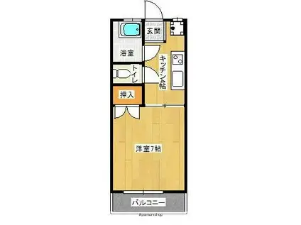 サンモアハイム(1K/1階)の間取り写真