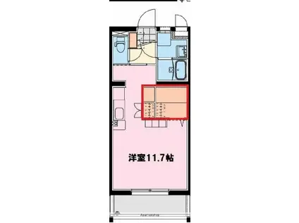 リバーフロント・マリーン(ワンルーム/2階)の間取り写真