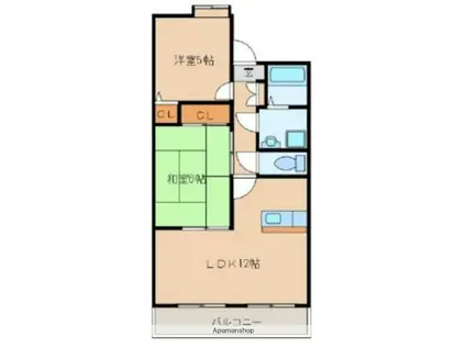 フィールドゴッド21(2LDK/1階)の間取り写真