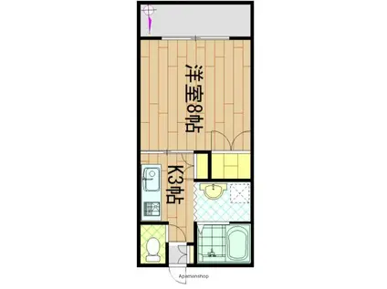 グリーンコート今泉(1K/1階)の間取り写真