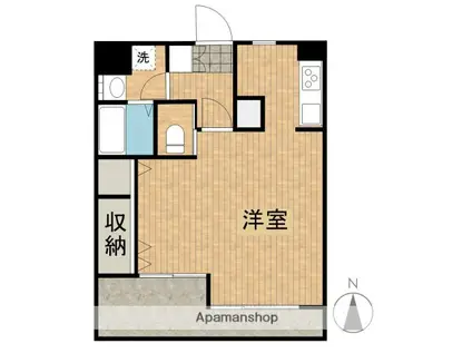 PLEJOUR原町(1K/2階)の間取り写真