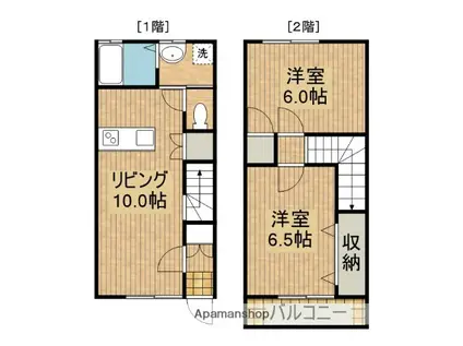 GRAND PURE(2LDK/1階)の間取り写真