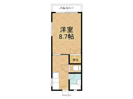 第2高久コーポ(1K/1階)の間取り写真