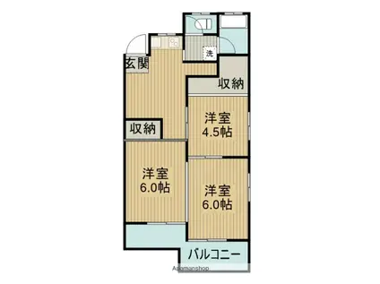 サニーハイツ(3K/1階)の間取り写真