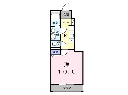 エミールシャラン・Ⅱ(1K/1階)の間取り写真