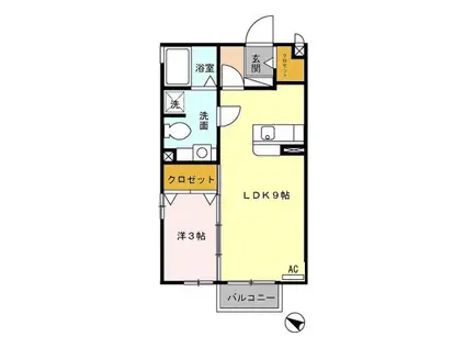 セジュールRITZ(1LDK/1階)の間取り写真