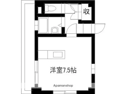 エレガンスメゾン6(ワンルーム/3階)の間取り写真
