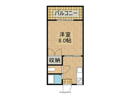 高洲コーポ(1K/1階)の間取り写真