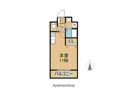 日南線 宮崎駅 徒歩12分 6階建 築28年(ワンルーム/5階)の間取り写真