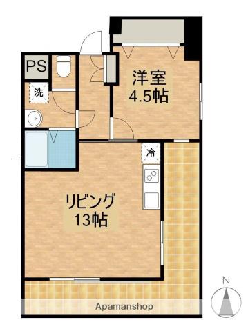 JFEELⅢ(1LDK/7階)の間取り写真