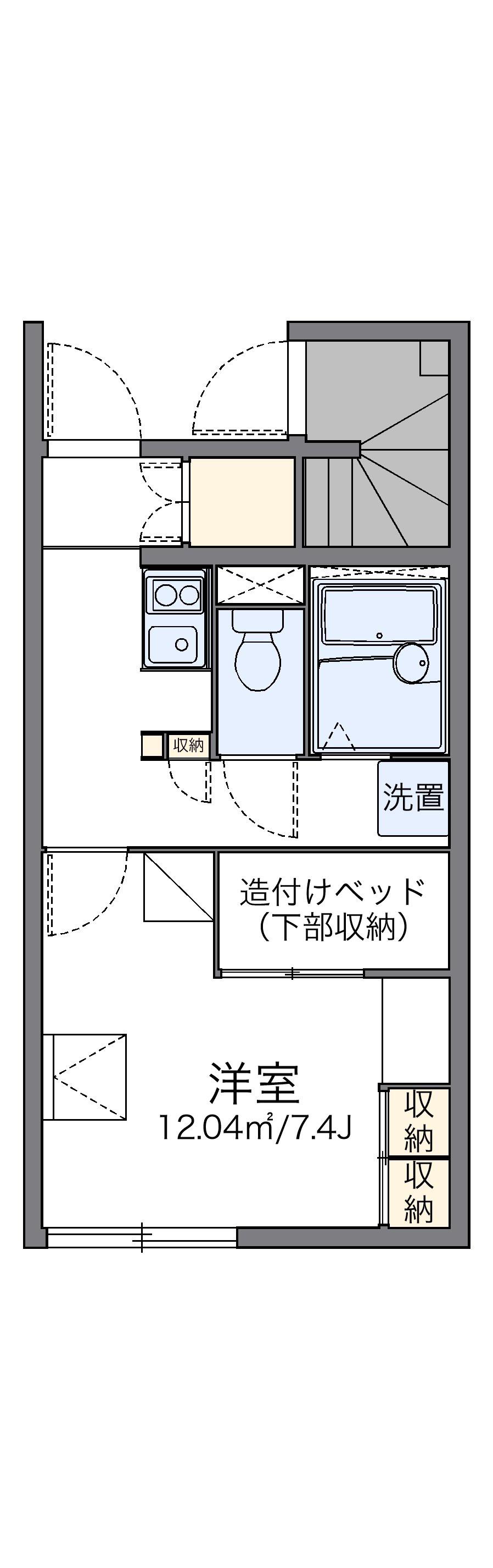レオパレス大宮(1K/1階)の間取り写真