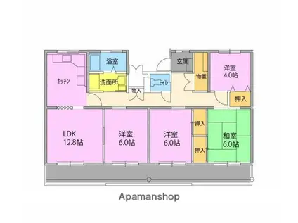 サルヴァトーレ吉村(4LDK/2階)の間取り写真