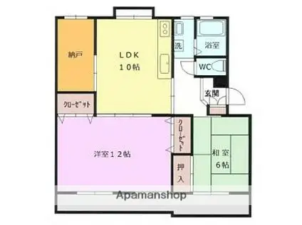 コーポやまたけ(2SLDK/4階)の間取り写真