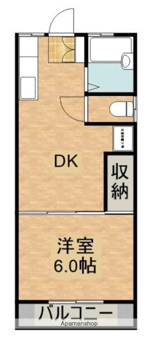 フェリーチェ大工(1DK/3階)の間取り写真