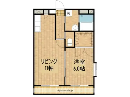 ピーチフローレⅤ(1LDK/1階)の間取り写真