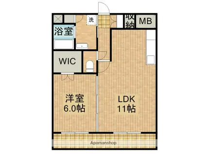 ピーチフローレⅤ(1LDK/2階)の間取り写真