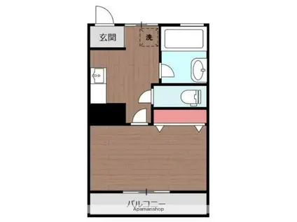 日高ビル(1K/2階)の間取り写真