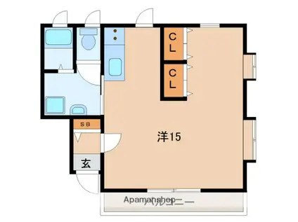 アロハヴィレッジⅣ(ワンルーム/1階)の間取り写真