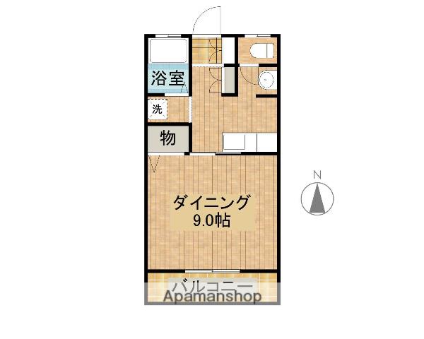 シーサイドコーポ D棟(1K/1階)の間取り写真