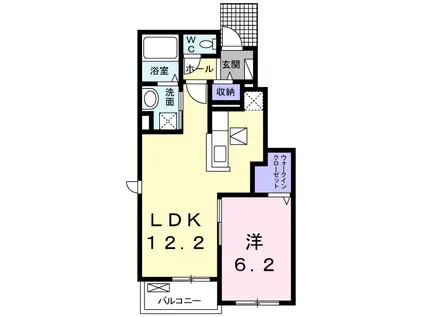 シンセリティ エム Ⅰ(1LDK/1階)の間取り写真