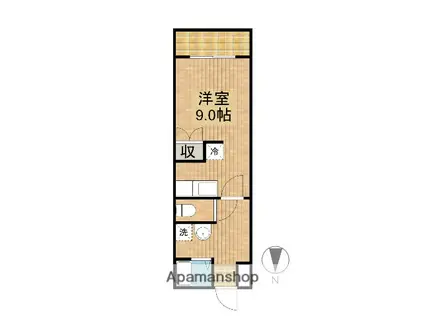 平成企画コーポ(ワンルーム/3階)の間取り写真