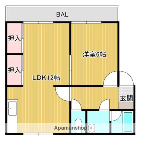 ミサキビル(1LDK/3階)の間取り写真