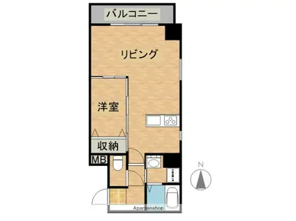 THE REGENCY 船塚(1LDK/4階)の間取り写真