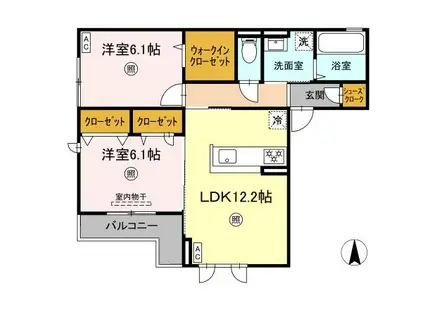 D-RESENA 宮崎駅東(2LDK/3階)の間取り写真