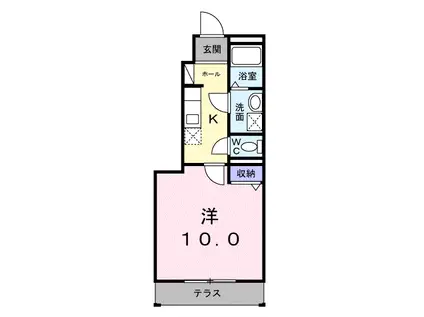 エミールシャラン・Ⅱ(1K/1階)の間取り写真
