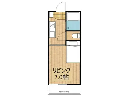 ノースルピナス(1K/2階)の間取り写真