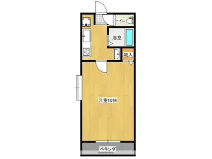 第8年見マンション(1K/7階)の間取り写真