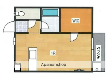 プリムベリー早鈴(ワンルーム/1階)の間取り写真