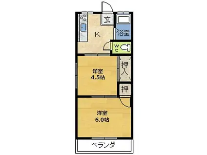 大王ハイツ(2K/2階)の間取り写真