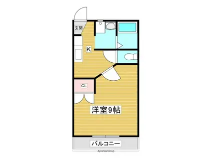 ZEROPLACE(1K/2階)の間取り写真