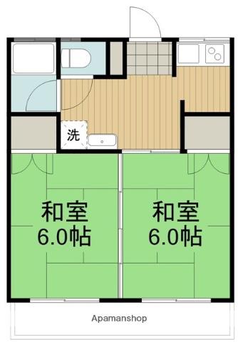 コーポM(2DK/2階)の間取り写真