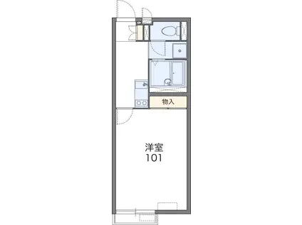 レオネクストキーツ(1K/1階)の間取り写真