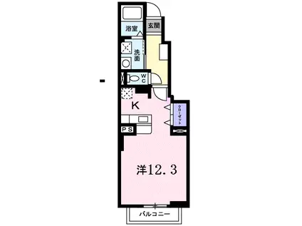 サイプレス フレンズ(1K/1階)の間取り写真