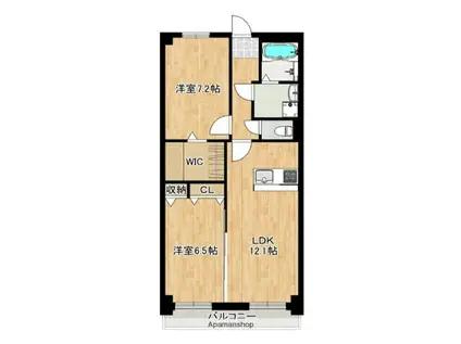 FELICE(2LDK/2階)の間取り写真