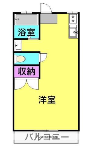 セイシェルハイムⅢ(ワンルーム/1階)の間取り写真