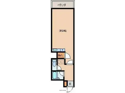 センチュリー丸島(ワンルーム/2階)の間取り写真