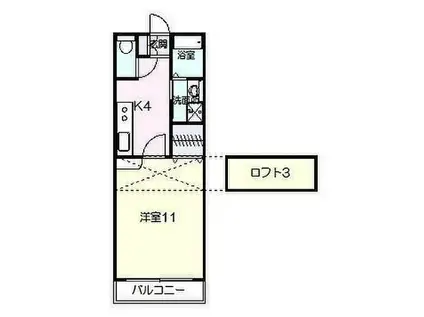 パルケ エスパーニャ(1K/2階)の間取り写真