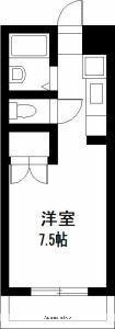 オクトワール宮崎西(ワンルーム/4階)の間取り写真