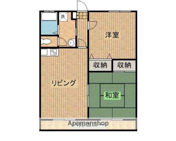 グランドゥールシュウ(2LDK/2階)の間取り写真