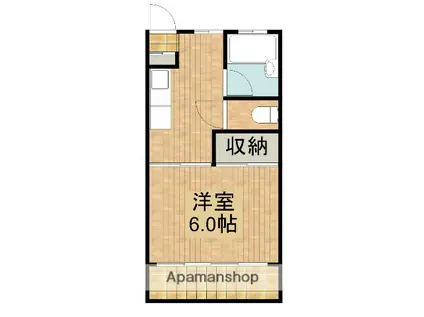 甲斐コーポ(1K/2階)の間取り写真