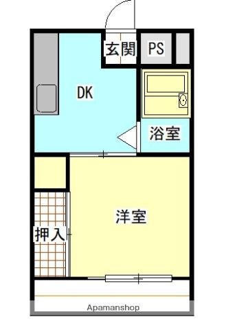 サンシャインパート2(1DK/3階)の間取り写真
