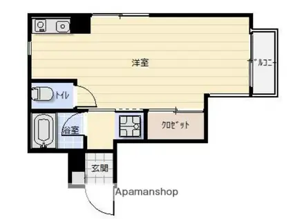 ユニオンズ宮原(ワンルーム/3階)の間取り写真